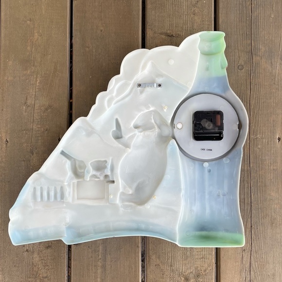 Coca-Cola Polar Bear Vintage Plastic Wall Clock Tested and Working - Picture 8 of 11